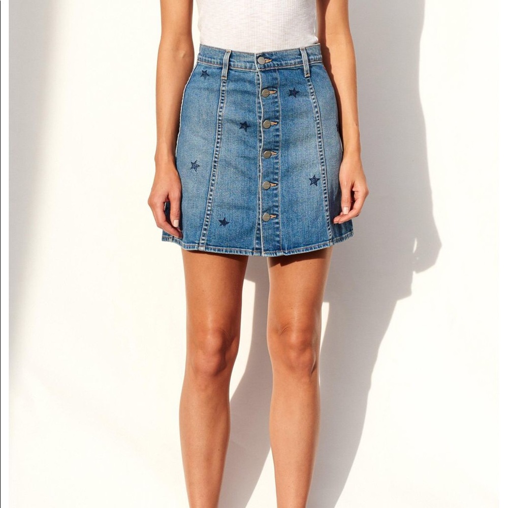 NWT SUNDRY STAMPED STARS N62 SKIRT MEDIUM WASH - Picture 5 of 6